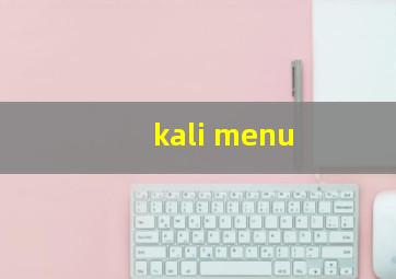 kali menu